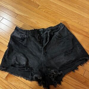 Wild Fable Charcoal Distressed Jean Shorts